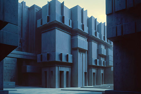 3d render of modern building in the city. Futuristic architectureの素材