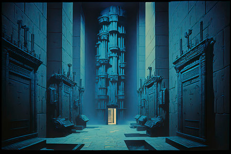 Mysterious portal of the ancient city. 3D rendering.の素材