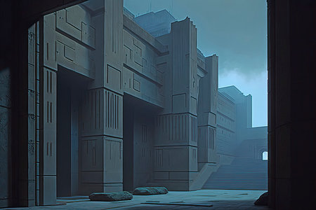 3d illustration of a futuristic city in the sky with clouds.の素材
