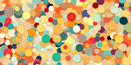 Abstract background with multicolored confetti. Vector paper illustration.の素材