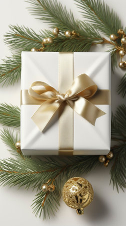 Christmas and New Year holiday background Xmas greeting, Gift Box ideaの素材