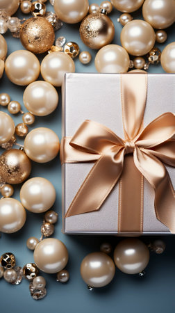 Christmas and New Year holiday background Xmas greeting, Gift Box ideaの素材