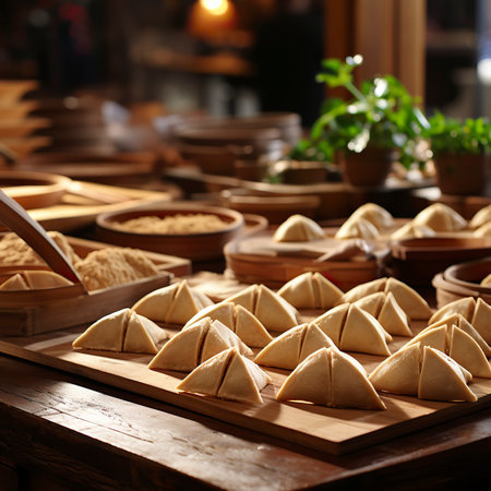 Traditional Dongzhi dumplings being made, Winter Solstice Festival, traditional Chinese festival.の素材