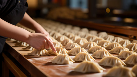 Traditional Dongzhi dumplings being made, Winter Solstice Festival, traditional Chinese festival.の素材