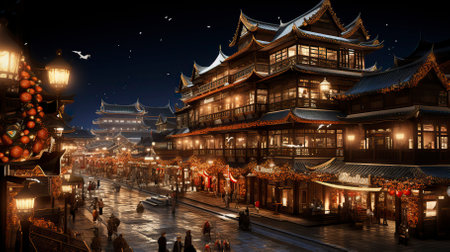 Warm and festive Dongzhi atmosphere,Winter Solstice Festival, traditional Chinese festival.の素材