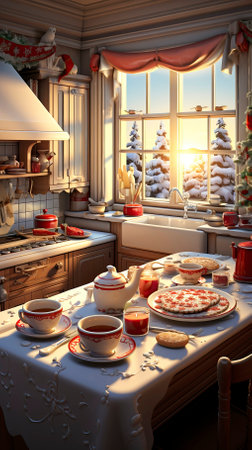 Photorealistic detailed image of Various types of Food, Generative Aiの素材