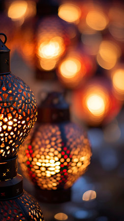 Lanterns at the festival of lights, Ramadan Kareemの素材