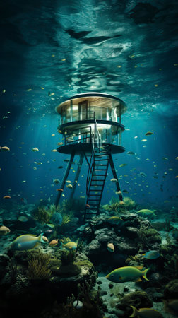 Underwater Fantasy world Beauty of creatures, Underwater Beauty, Fantasy Worldの素材