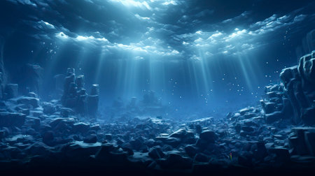 Underwater Fantasy world Beauty of creatures, Underwater Beauty, Fantasy Worldの素材