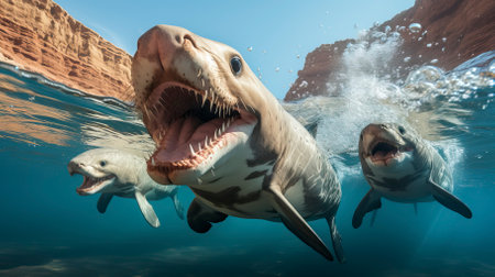 Underwater Fantasy world Beauty of creatures, Underwater Beauty, Fantasy Worldの素材