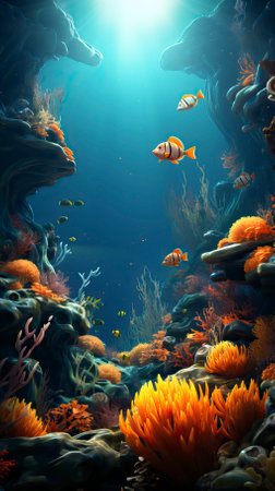 Underwater Fantasy world Beauty of creatures, Underwater Beauty, Fantasy Worldの素材