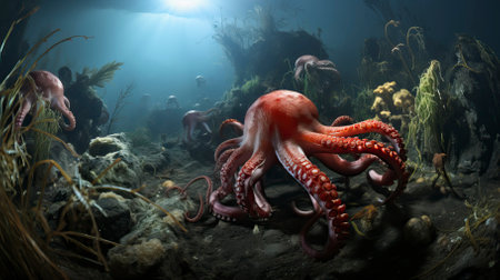 Underwater Fantasy world Beauty of creatures, Underwater Beauty, Fantasy Worldの素材