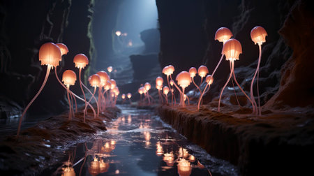 Underwater Fantasy world Beauty of creatures, Underwater Beauty, Fantasy Worldの素材