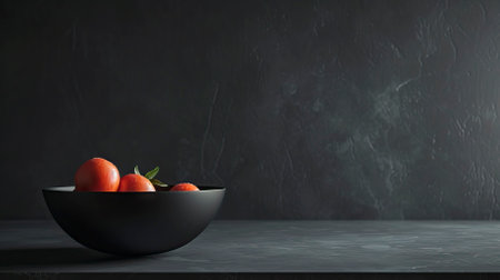 Smoothie Bowl, Black Surface Table, minimalistic decorの素材