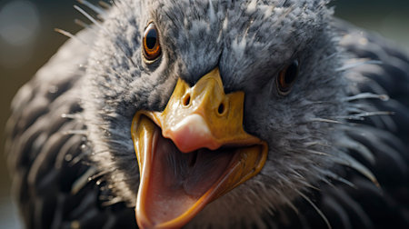 Close up portrait shot of angry goose, Birds Photographyの素材
