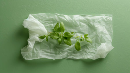 wrapping plant in paper, in the style of environmental awareness, World Environment Dayの素材