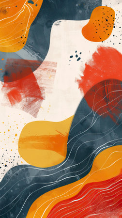 Abstract background with hand drawn texturesの素材