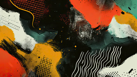 Abstract background with hand drawn texturesの素材