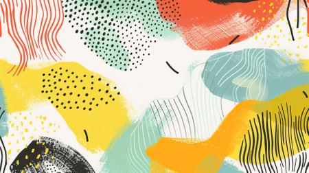 Abstract background with hand drawn texturesの素材