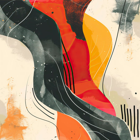 Abstract background with hand drawn texturesの素材