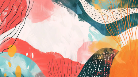 Abstract background with hand drawn texturesの素材