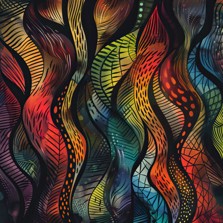 Abstract background with hand drawn texturesの素材