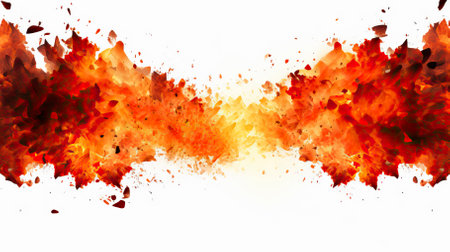 Explosion border isolated on White backgroundの素材