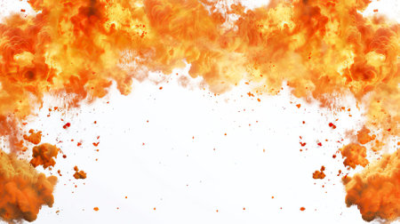 Explosion border isolated on White backgroundの素材