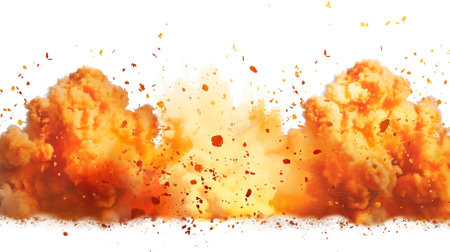 Explosion border isolated on White backgroundの素材