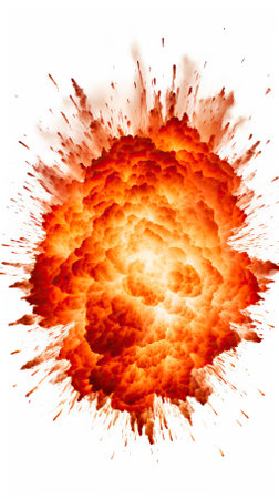 Explosion border isolated on White backgroundの素材