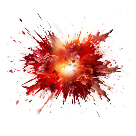 Explosion border isolated on White backgroundの素材