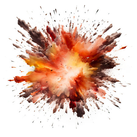 Explosion border isolated on White backgroundの素材