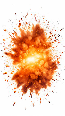 Explosion border isolated on White backgroundの素材