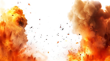 Explosion border isolated on White backgroundの素材