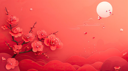App background Illustration style red theme Chinese New yearの素材