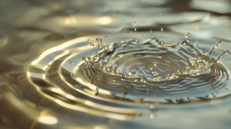 Clear_Water_drop_with_circular_wavesの素材