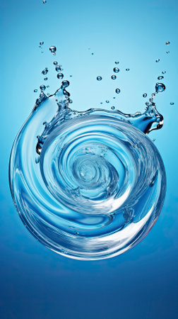 Clear_Water_drop_with_circular_wavesの素材