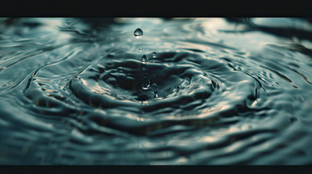 Clear_Water_drop_with_circular_wavesの素材