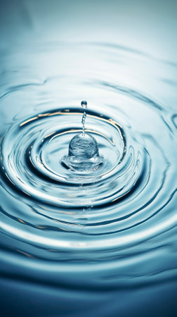 Clear_Water_drop_with_circular_wavesの素材