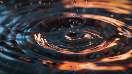 Clear_Water_drop_with_circular_wavesの素材