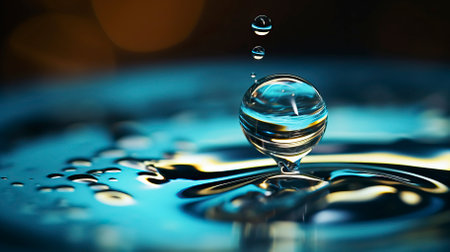 Clear_Water_drop_with_circular_wavesの素材