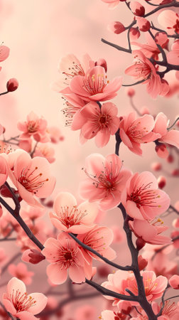 Celebration_Spring_Flowers_Chinese_Styleflat_designの素材