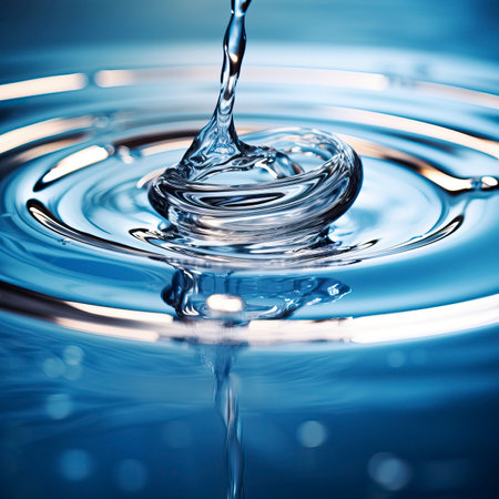 Clear_Water_drop_with_circular_wavesの素材