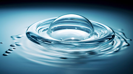 Clear_Water_drop_with_circular_wavesの素材