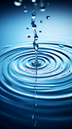 Clear_Water_drop_with_circular_wavesの素材