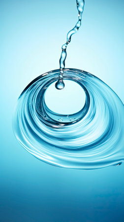 Clear_Water_drop_with_circular_wavesの素材