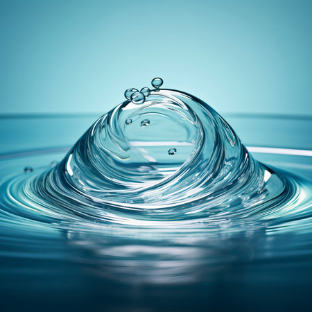 Clear_Water_drop_with_circular_wavesの素材