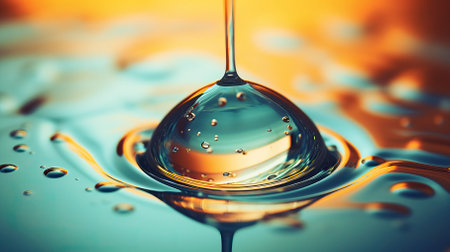 Clear_Water_drop_with_circular_wavesの素材