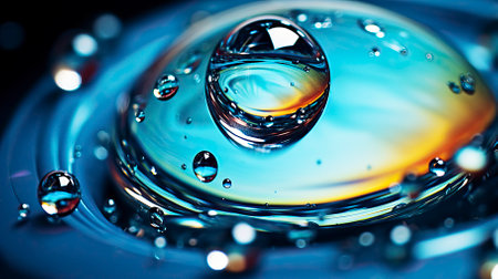 Clear_Water_drop_with_circular_wavesの素材