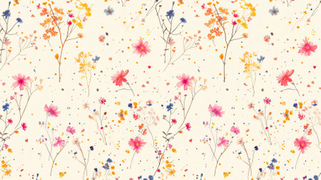 Gentle_bright_tiny_flowers_pattern_For_summer_printの素材